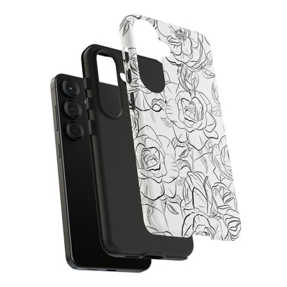 Intricate Rose Sketches - Samsung Case