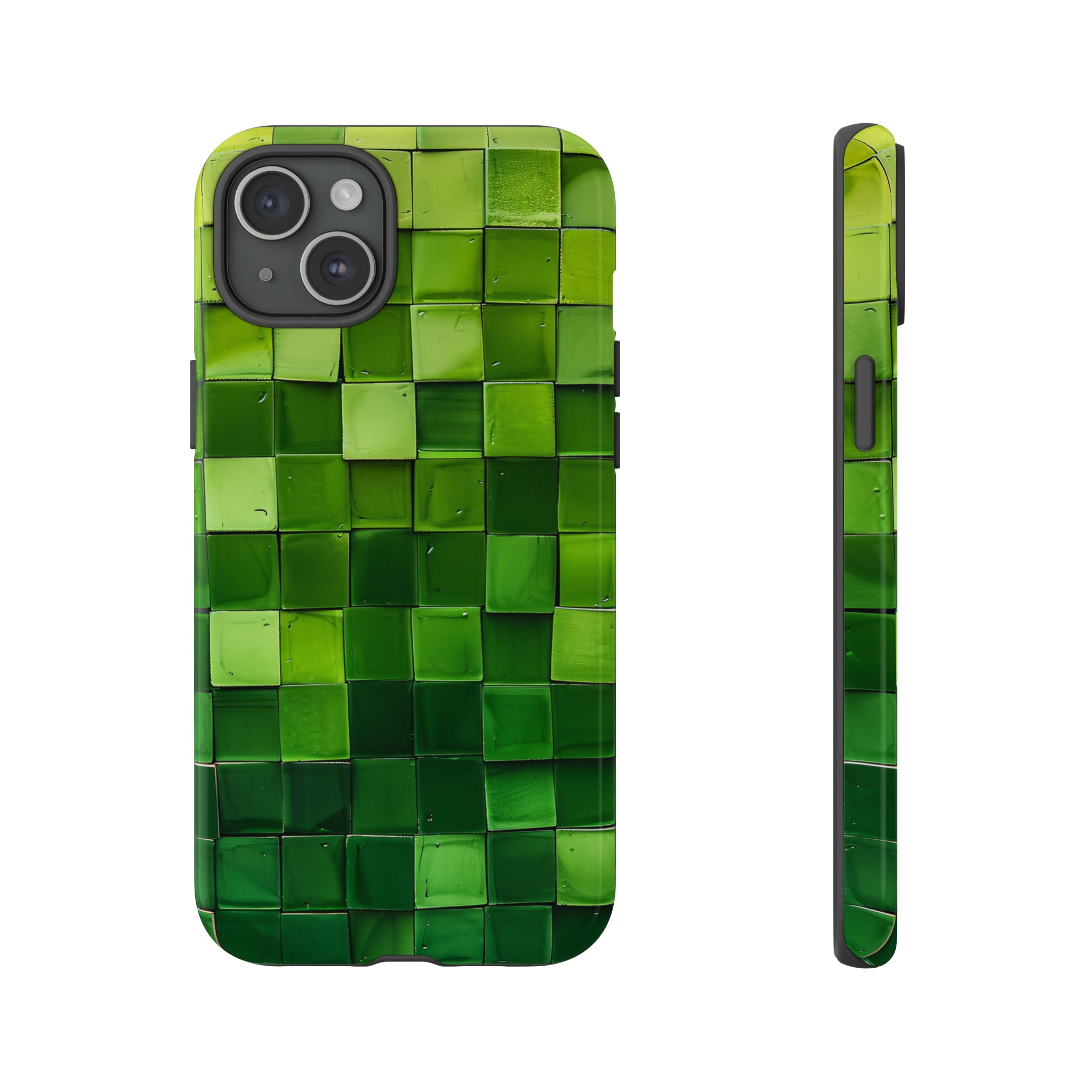 Emerald Square: Green Gradient - Protective Phone Case