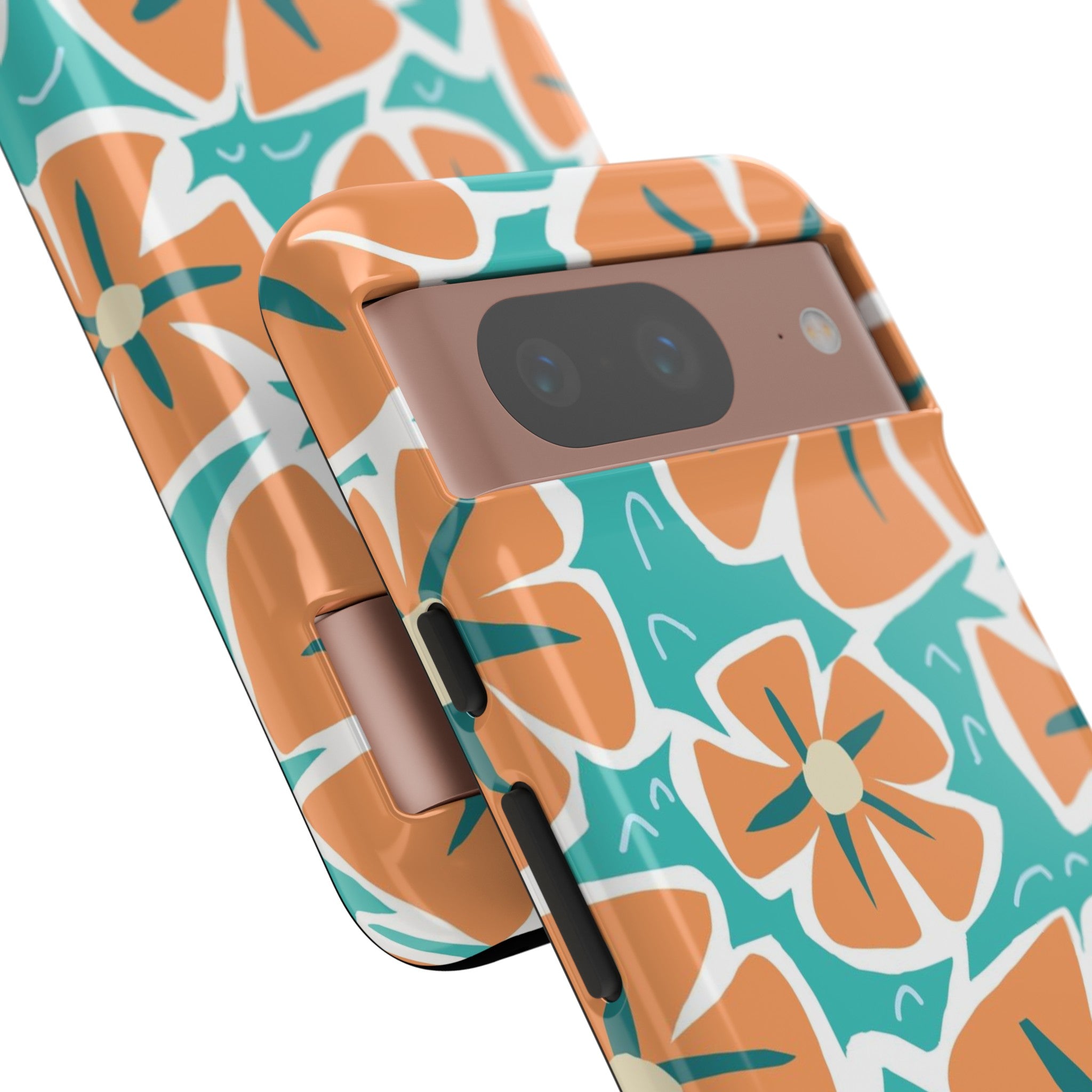 Orange Happy Flower - Protective Phone Case