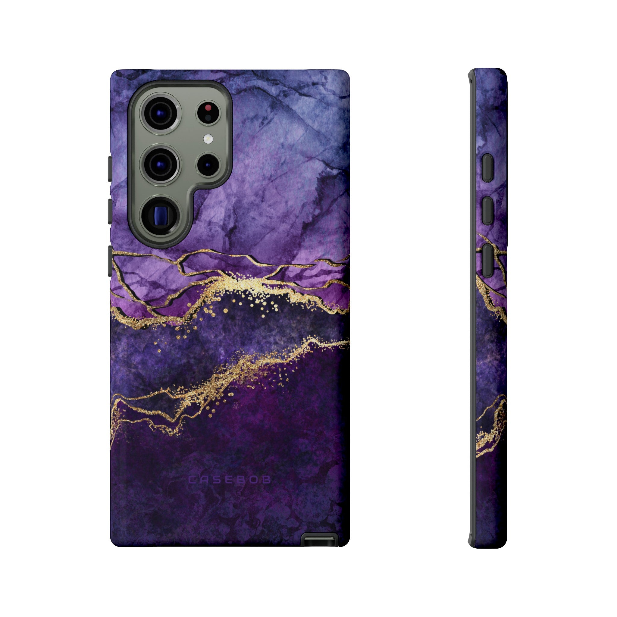 Purple Blue Marble - Protective Phone Case