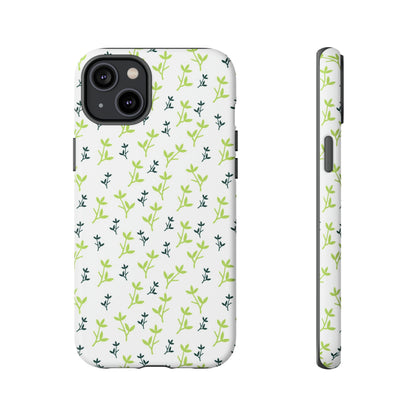 White Flower Pattern - Protective Phone Case