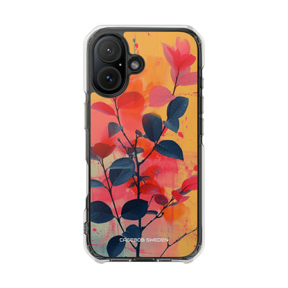 Yellow Botanical Splash - Clear Impact iPhone 16 Phone Case