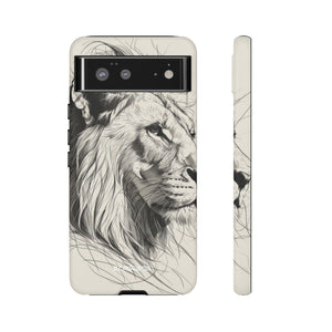 Majestic Linework Lion | Protective Phone Case for Google Pixel