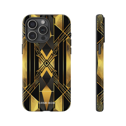 Golden Diamond Radiance iPhone 15 Pro Max Case - Tough