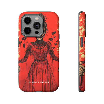 Haunting Scarlet Descent iPhone 14 - Tough Phone Case