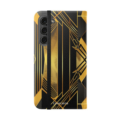 Golden Xcape - Samsung S23+ Kotelo - Lompakkokotelo