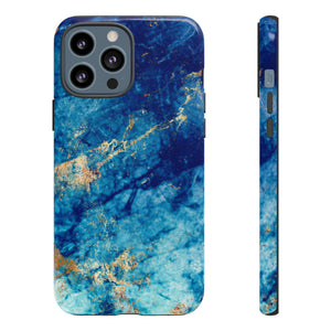 Blue Marble Background - Protective Phone Case