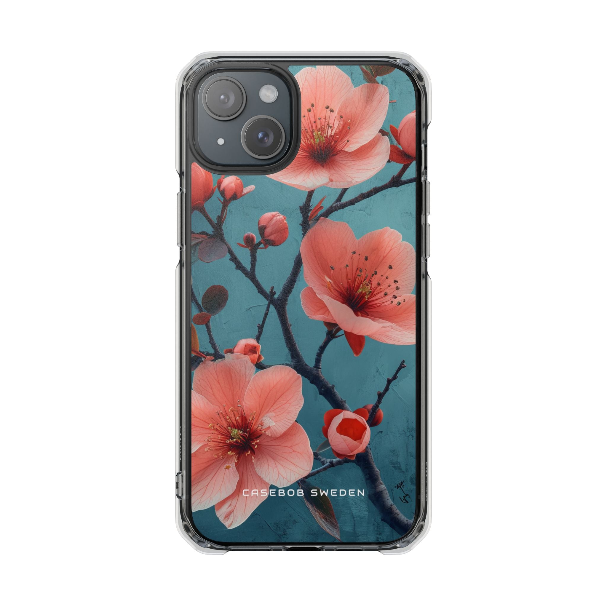 Floral Harmony Burst iPhone 15 - Clear Impact Phone Case