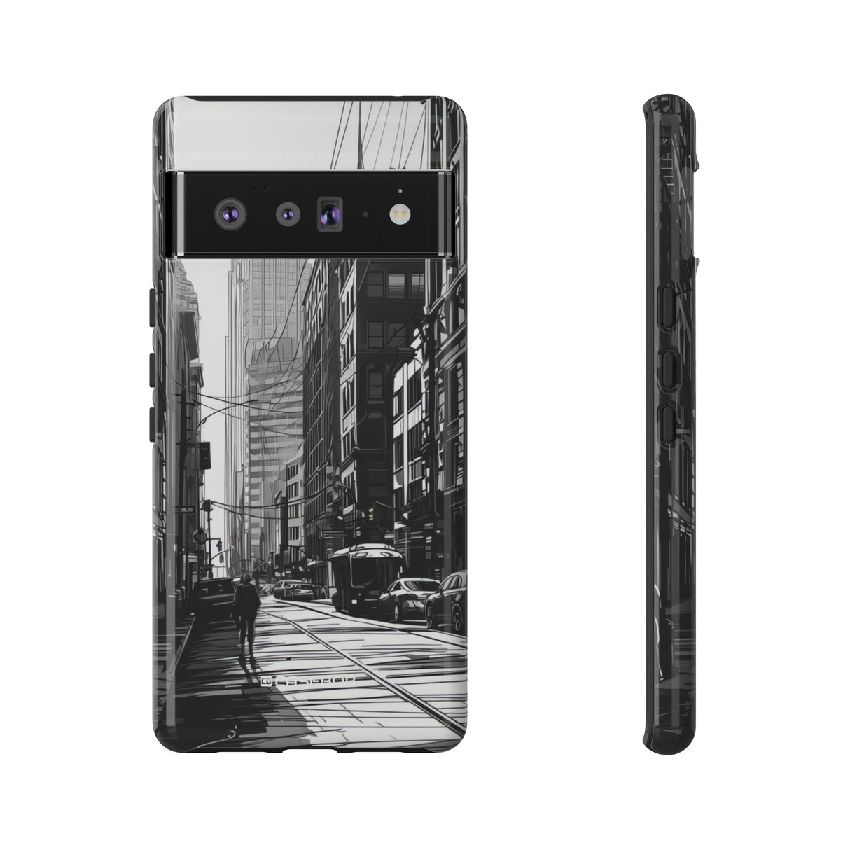 Noir Urban Serenity | Protective Phone Case for Google Pixel