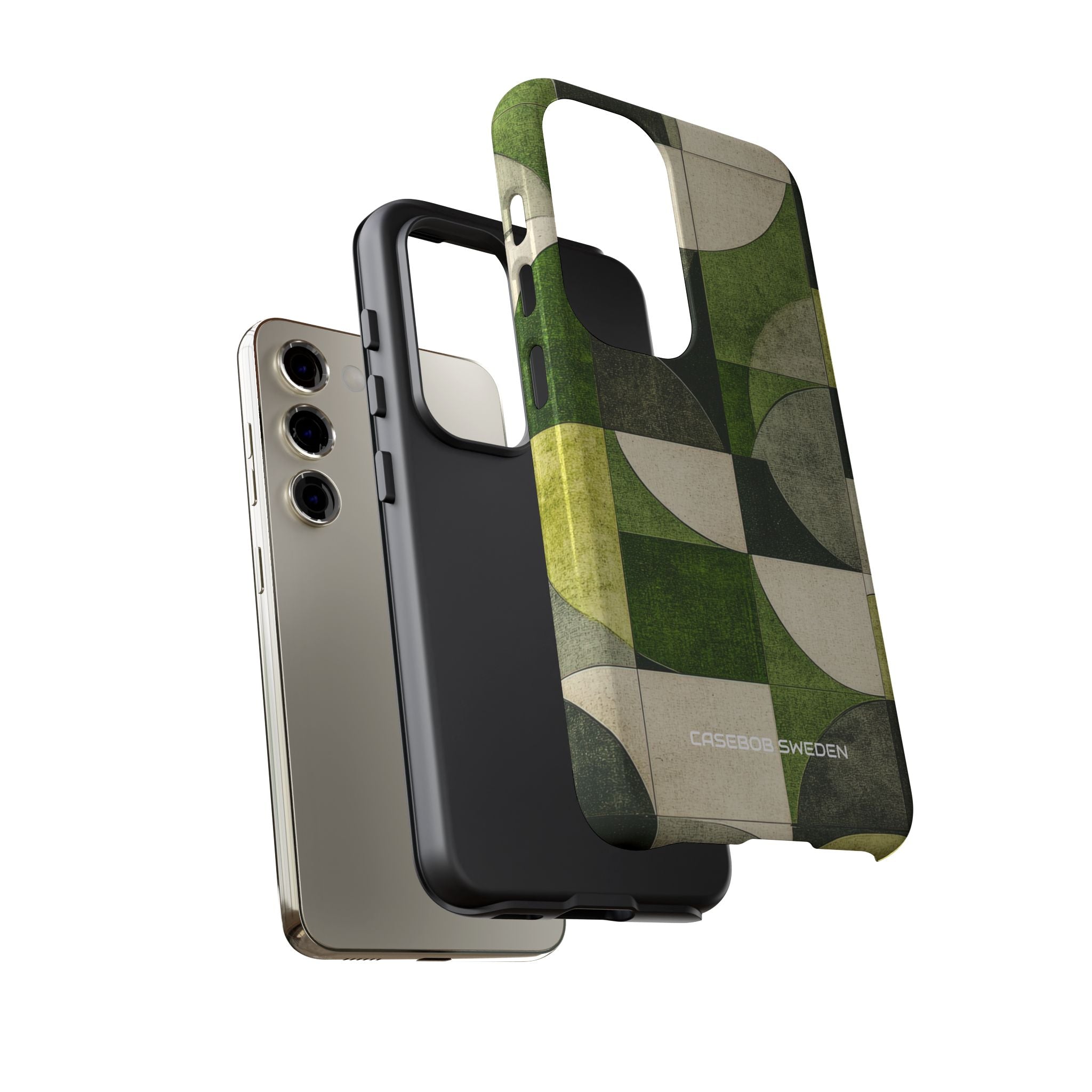 Green Geometric Harmony - Tough Samsung S23 Phone Case