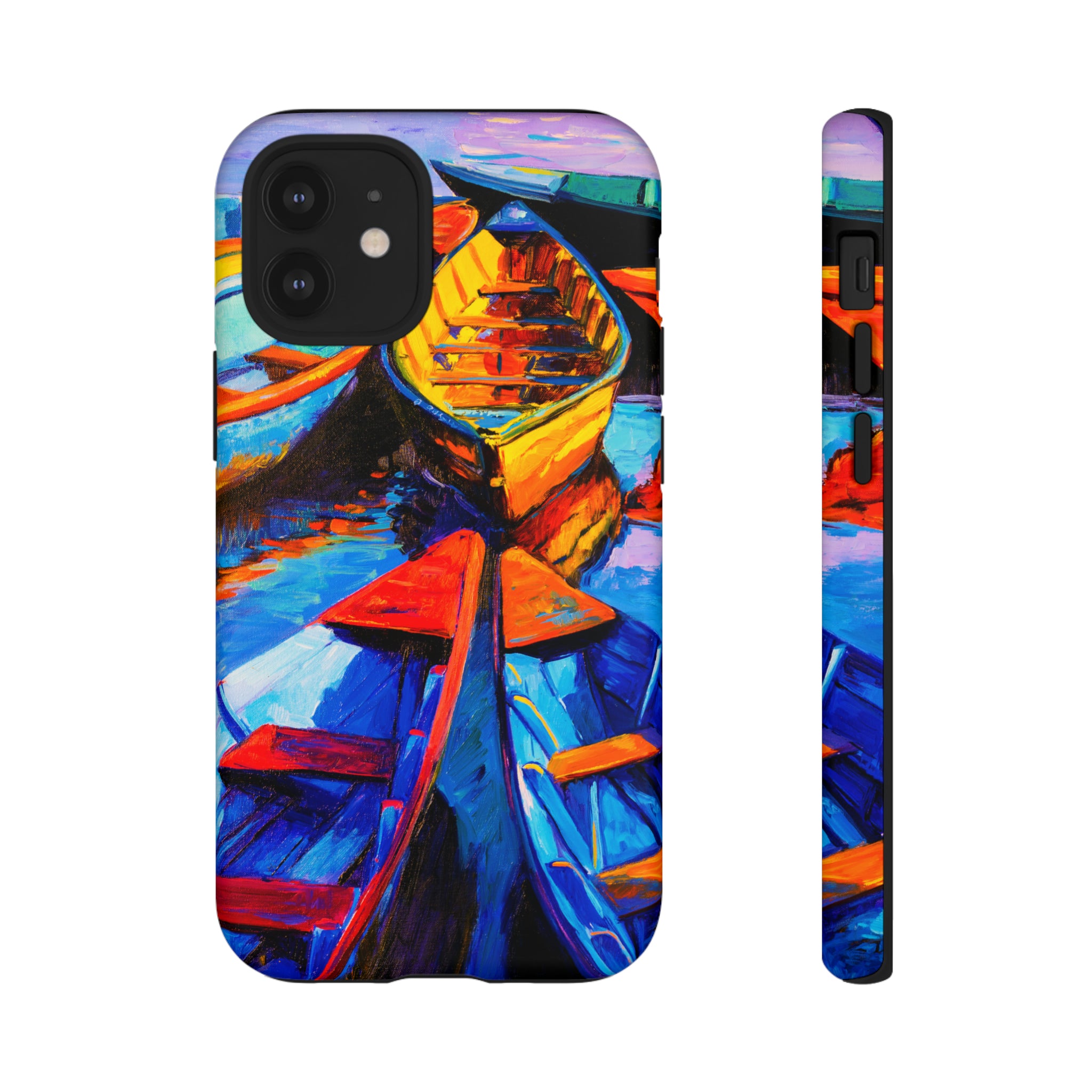 Oil painting - Wooden Boat - Protective Phone Case