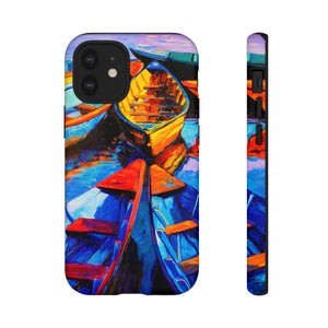 Oil painting - Wooden Boat - Protective Phone Case