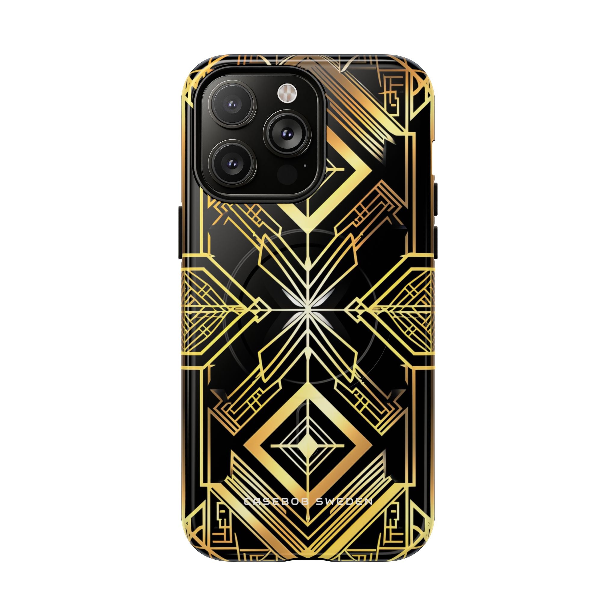 Golden Geometric Opulence iPhone 14 | Tough+ Phone Case