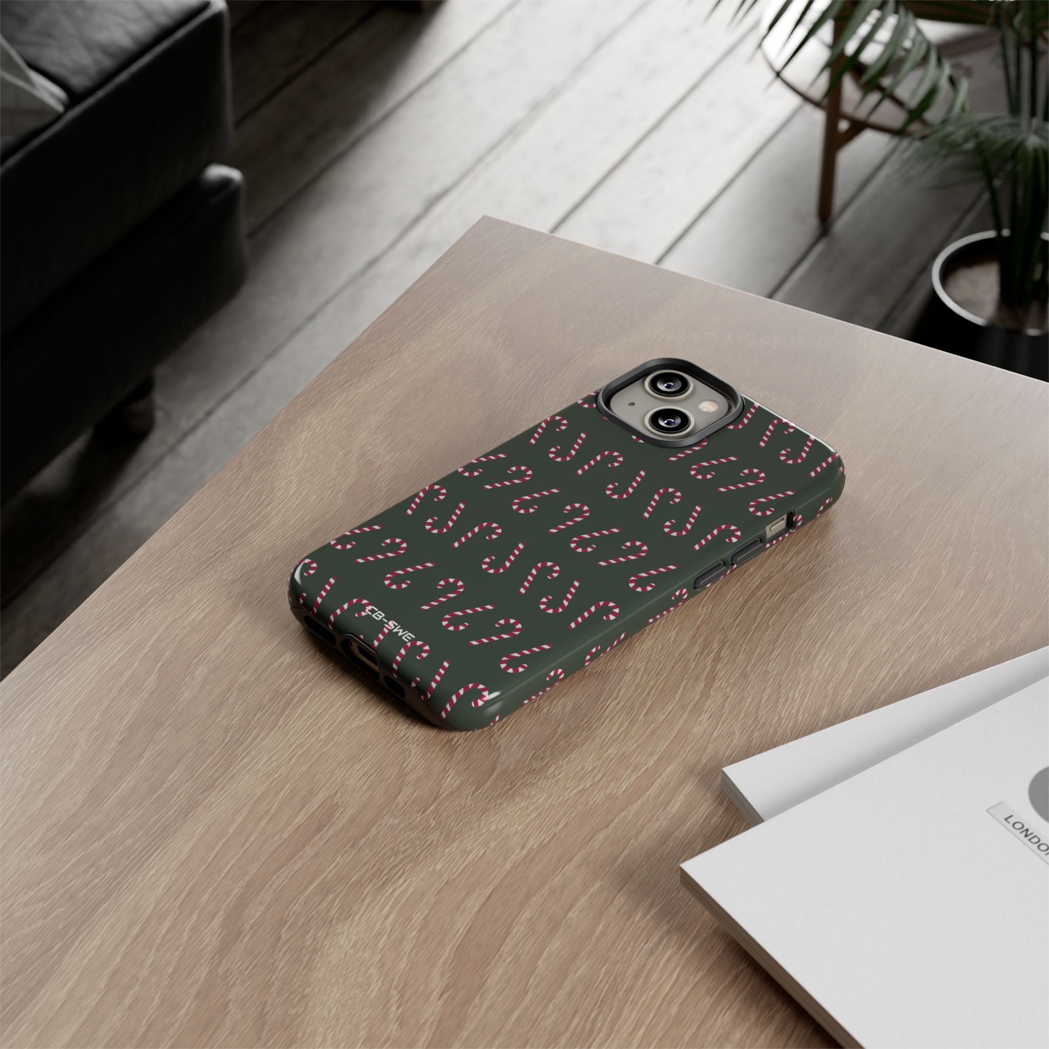 Candy Canes Aligned - iPhone Case