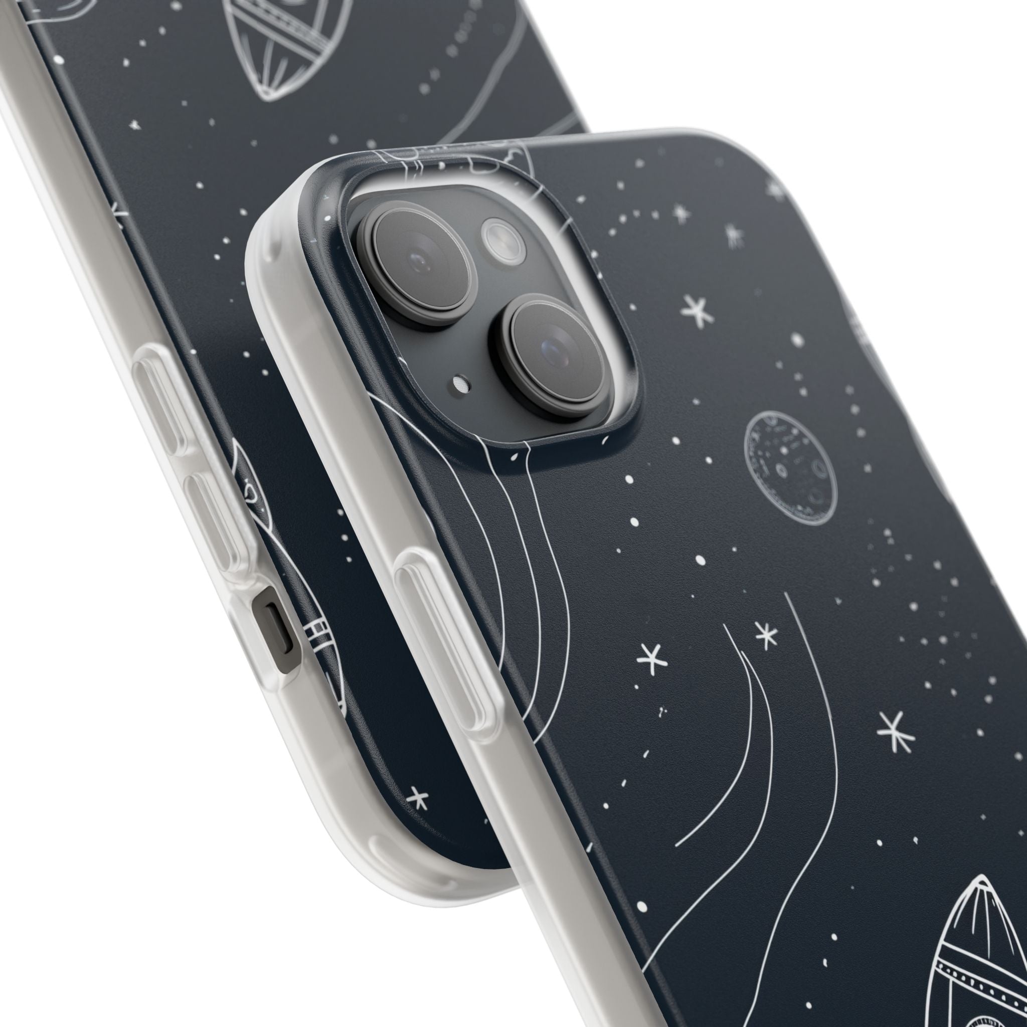 Cosmic Doodle Adventure | Flexible Phone Case for iPhone