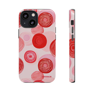 Crimson Circle Minimalism - Protective Phone Case