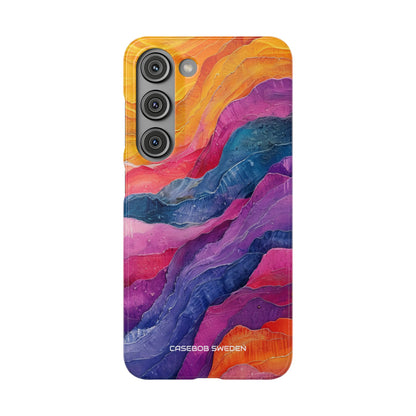 Vibrant Abstract Waves - Slim Samsung S23 Phone Case