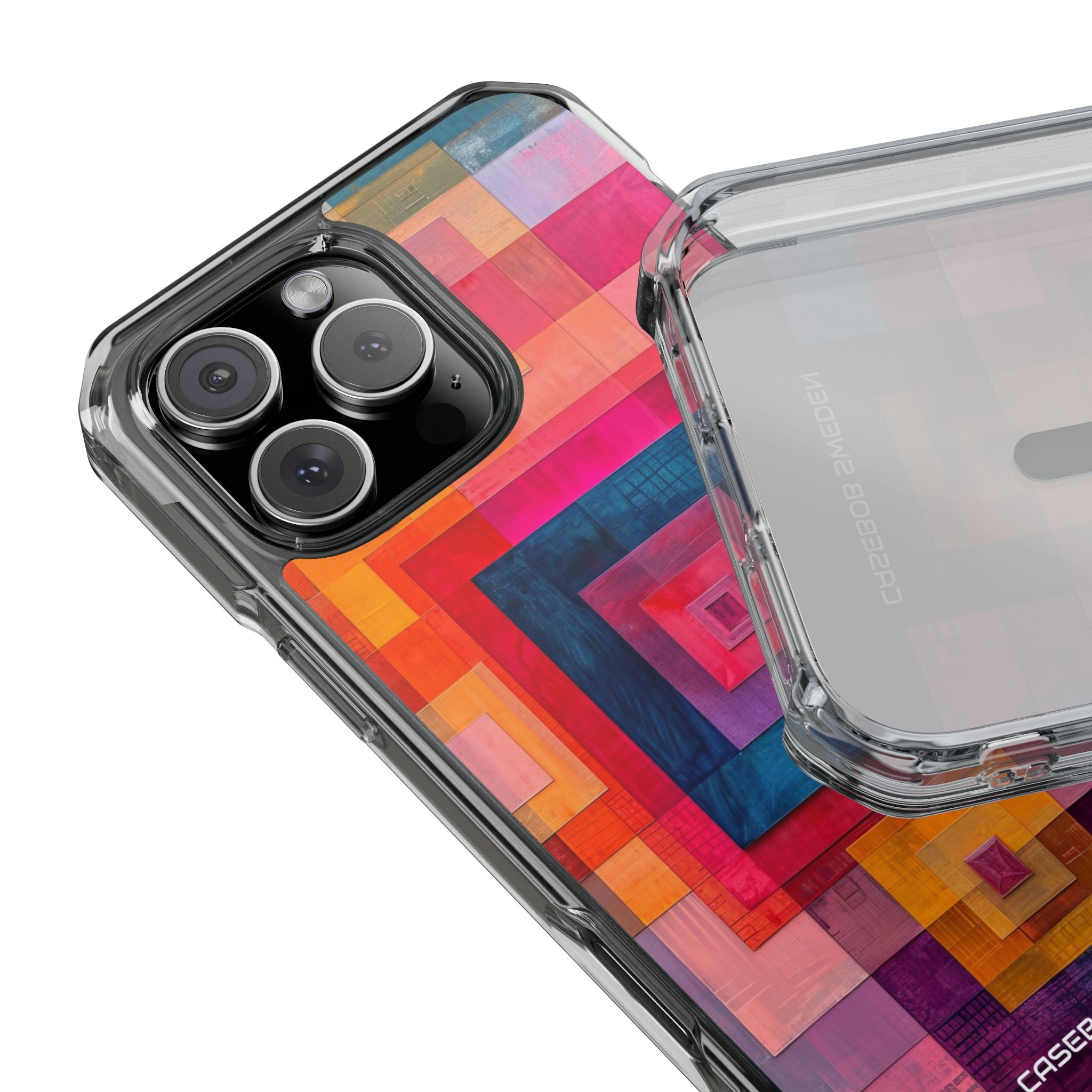 Vibrant Geometry - Clear Impact iPhone 16 Phone Case