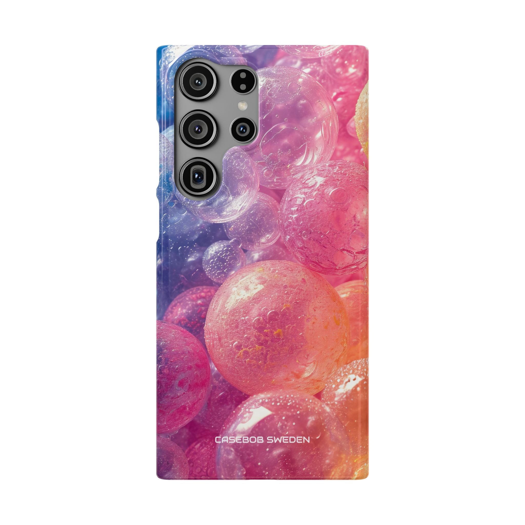 Pink Blue Glossy Spheres - Slim Samsung S23 Phone Case