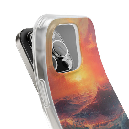 Ocean Sunset Waves - Flexi iPhone 16 Phone Case