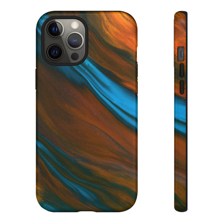 Orange Swipes Ink Art iPhone Case (Protective) iPhone 12 Pro Max Glossy Phone Case