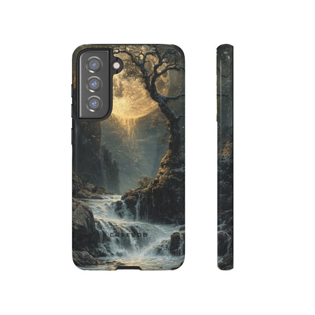 Moonlit Waterfall Silence - Protective Phone Case