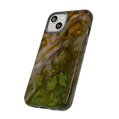 Smaragd Green Ink Art - Protective Phone Case