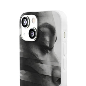 Abstract Glitch Portrait | Flexible Phone Case for iPhone