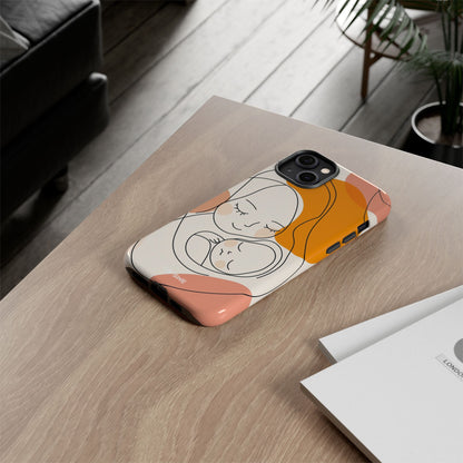 Mother Embraces Child - iPhone Case