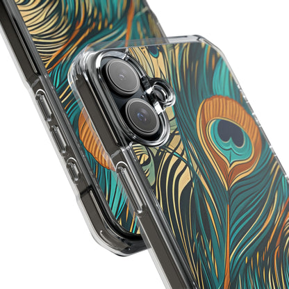 Jugendstil Pfau Eleganz iPhone 16 - Klare Impact Handyhülle