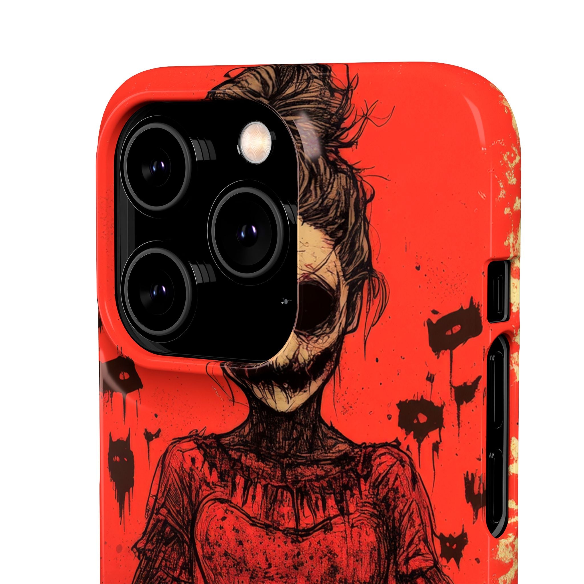 Haunting Scarlet Descent iPhone 14 - Slim Phone Case