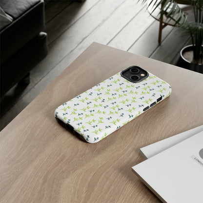 White Flower Pattern - Protective Phone Case