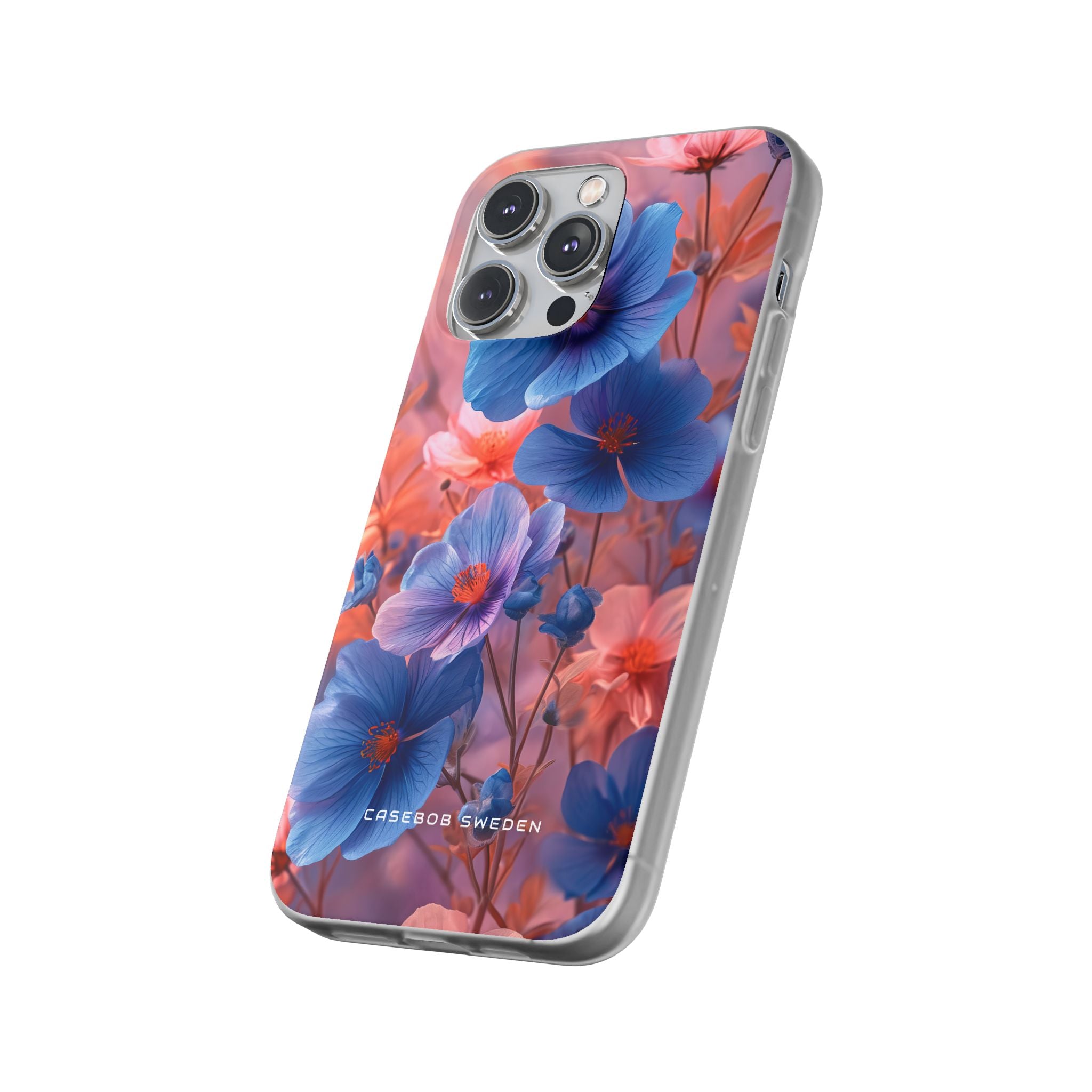 Harmonious Blooming Blues and Pinks iPhone 14 - Flexi Phone Case