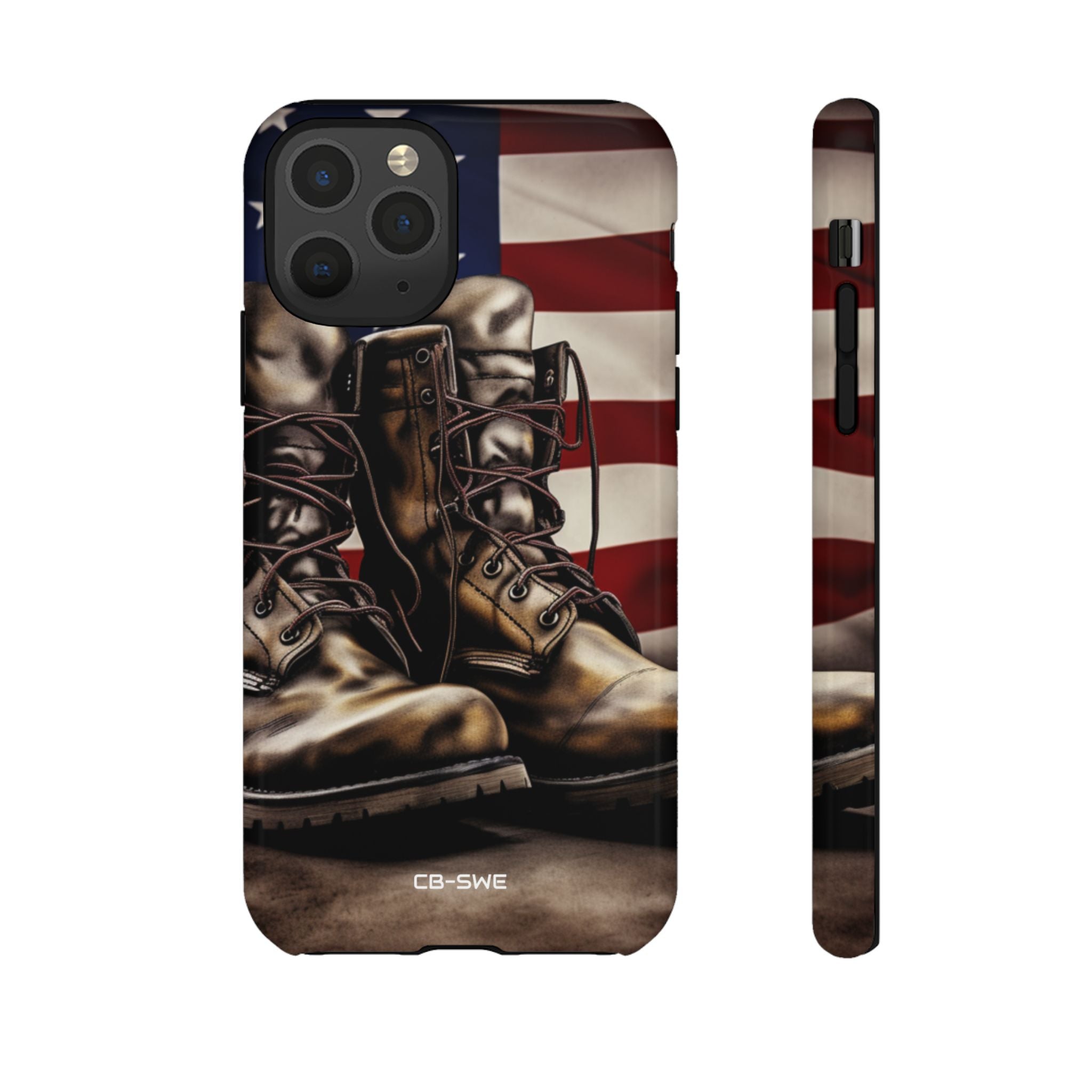 Patriotic Boots Spotlight - iPhone Case