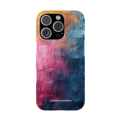 Blue Pink Abstract - Slim iPhone 16 Phone Case