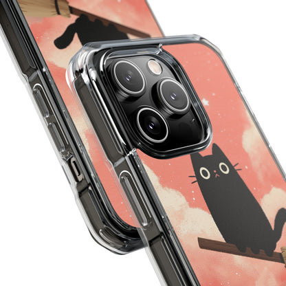 Cat Rides Broom iPhone Case - Impact