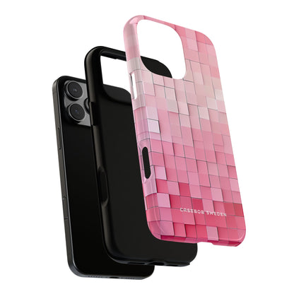 Gradient Pink Mosaic iPhone 16 - Tough Phone Case