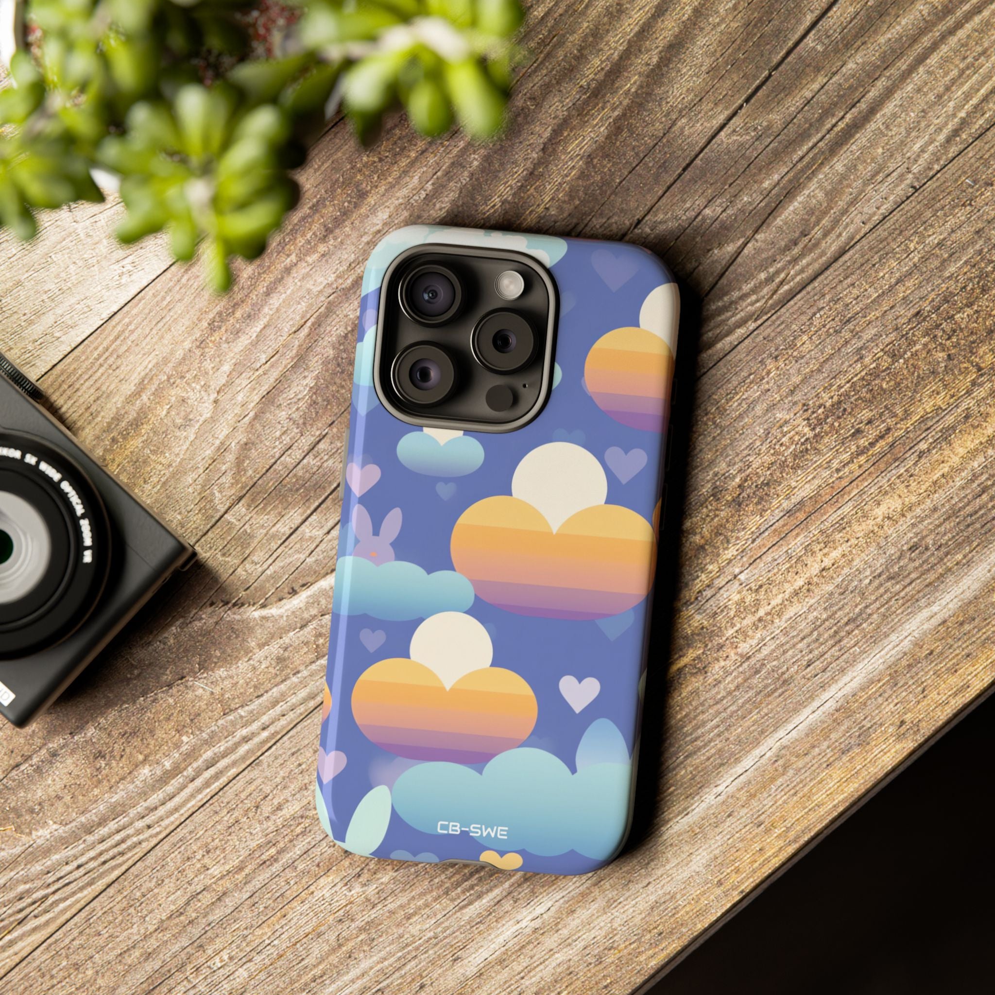 Bunnies Dance Among Clouds - iPhone Case