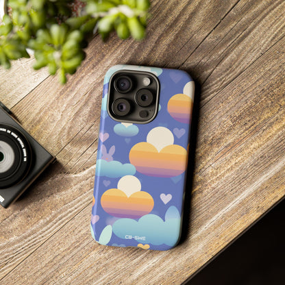 Bunnies Dance Among Clouds - iPhone Case