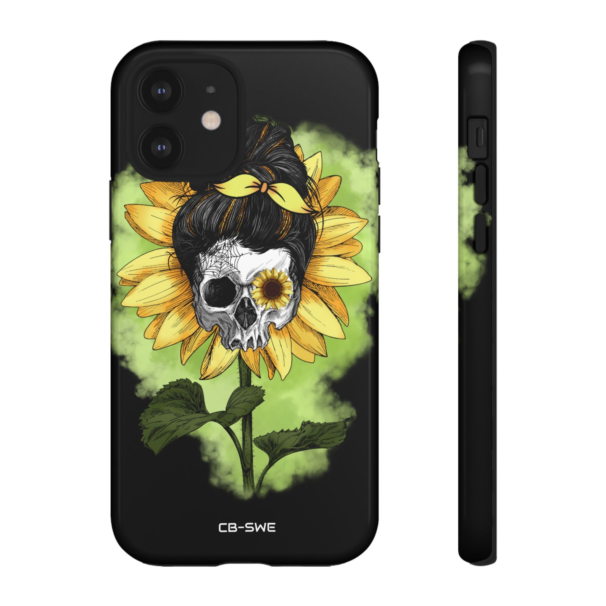 Sunflower Skull Fusion - iPhone Case