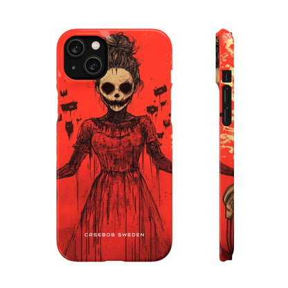 Haunting Scarlet Descent iPhone 14 - Slim Phone Case