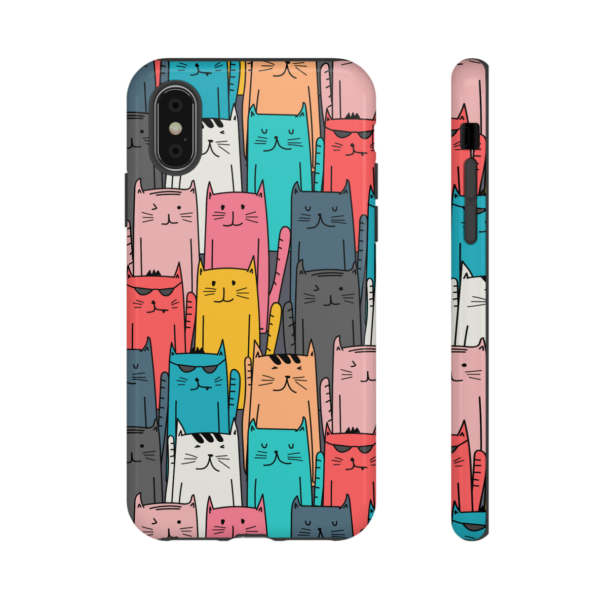 Colorful Cats - Protective Phone Case