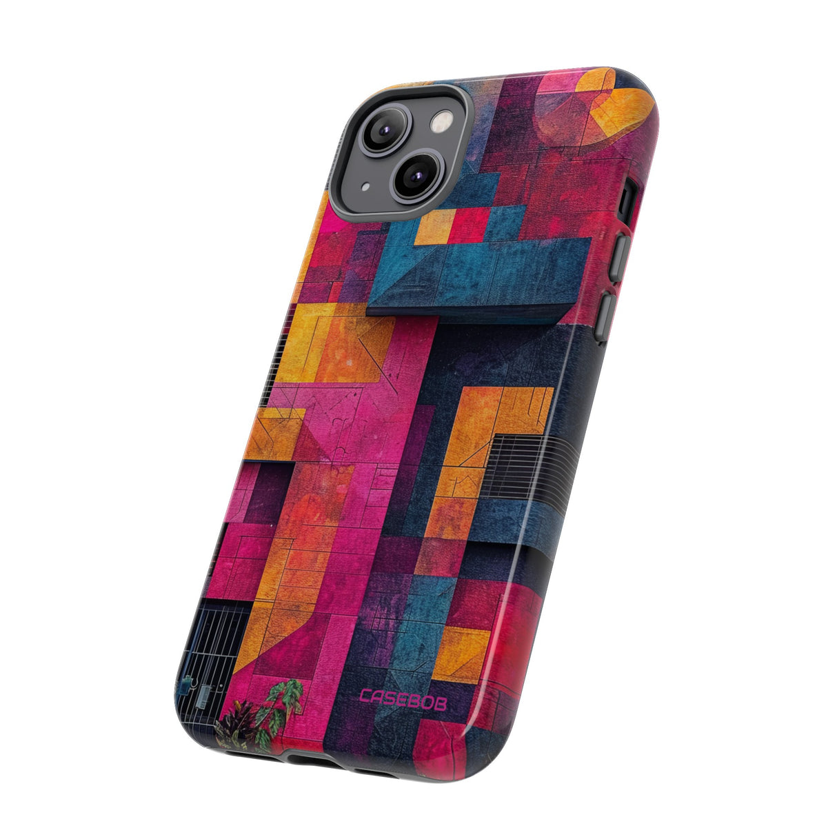 Electric Geometric Vibes - Protective Phone Case