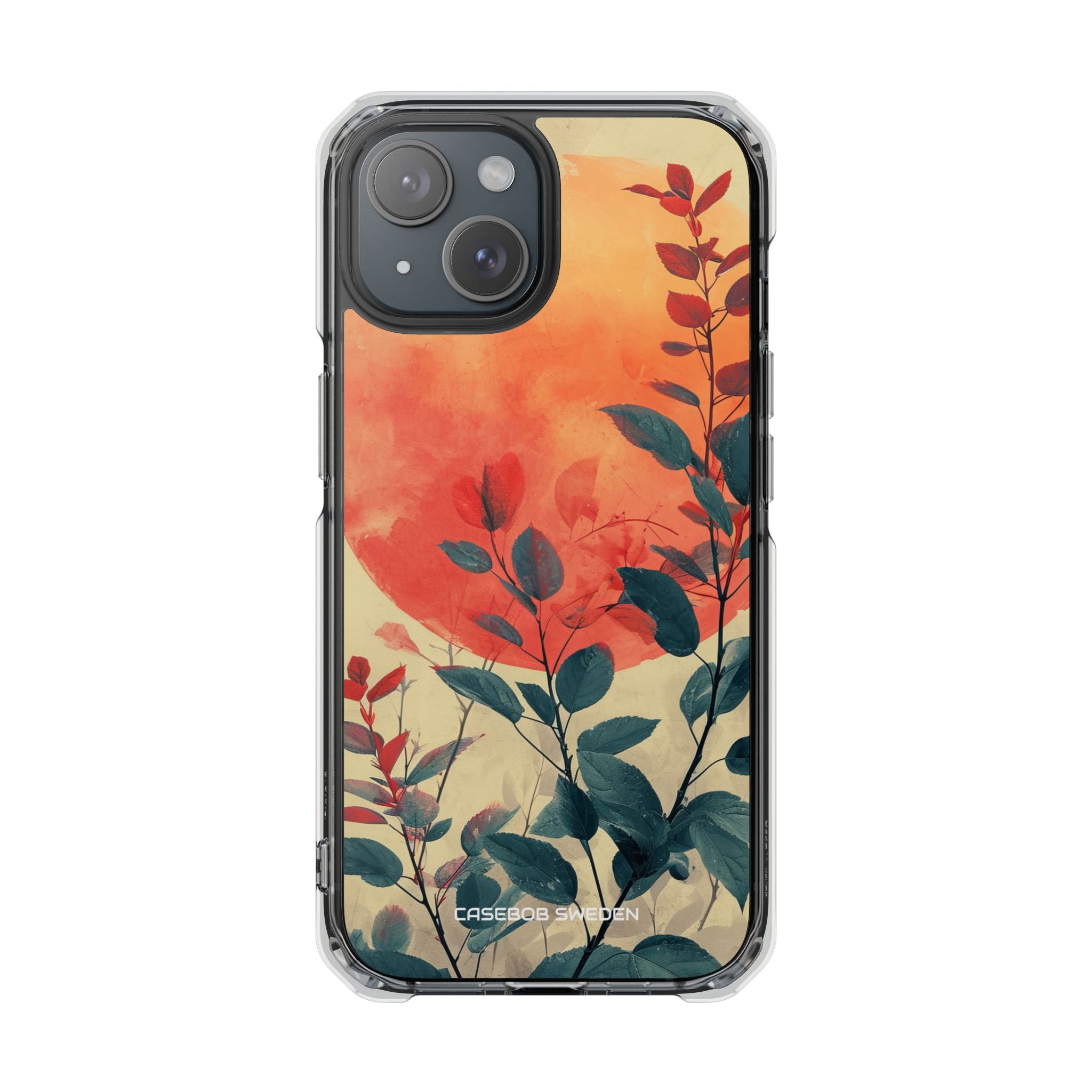 Orange Sun Harmony - Clear Impact iPhone 15 Phone Case