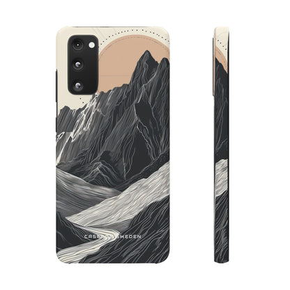 Minimalist Mountain Landscape with Flowing River Samsung S20 - Slim Phone Case