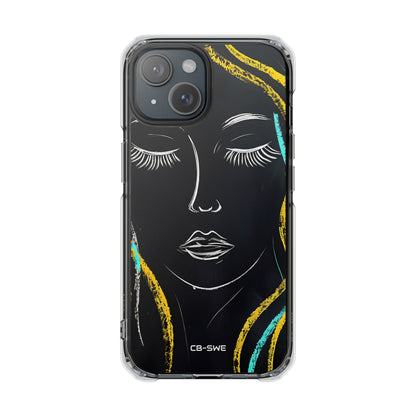 Vivid Minimalist Portrait iPhone Case - Impact