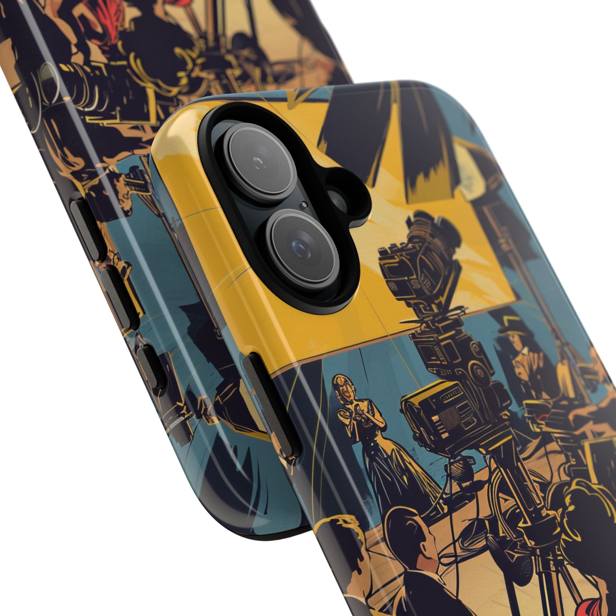 Golden Era Cinematic Spotlight iPhone 16 - Tough Phone Case