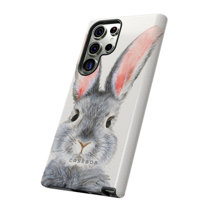 Watercolor of Fluffy Rabbit - Protective Phone Case