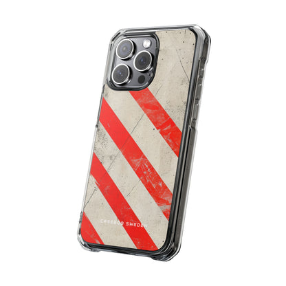 Striker Crimson Stripes iPhone 15 - Clear Impact Phone Case