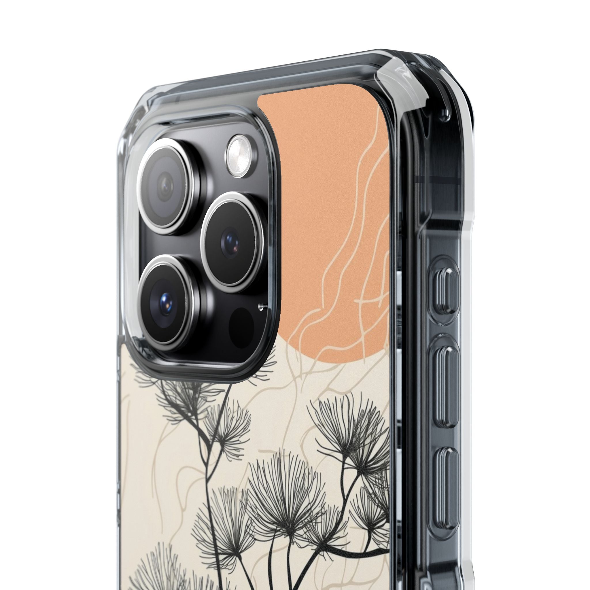 Spiky Tree Sunset iPhone 15 Pro Case - Impact